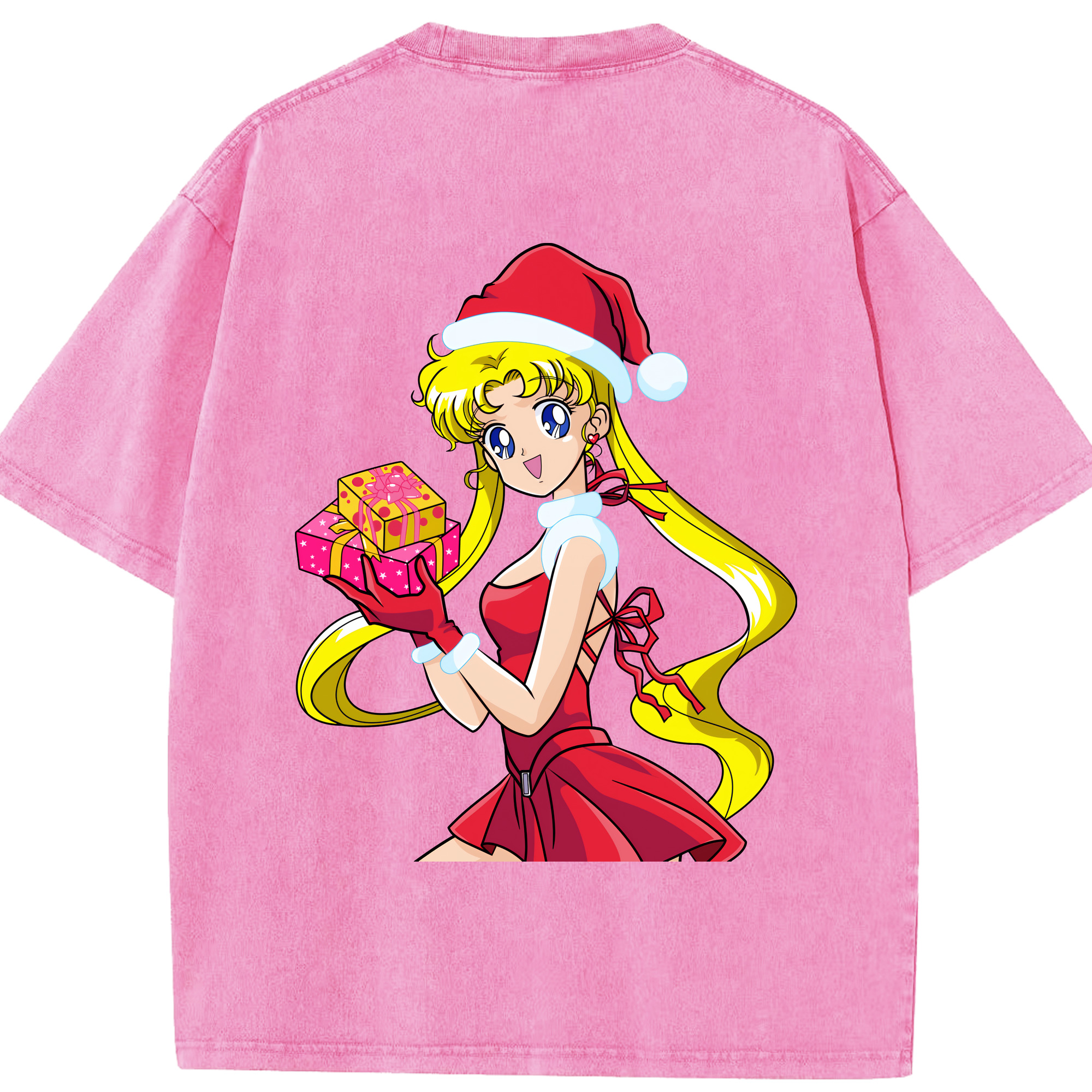（画像用） 美少女戦士セーラームーン 月野 うさぎ つきの うさぎ Sailor Moon Tsukino Usagi 綿100% ヴィンテージ風 半袖Tシャツ（背面プリント）